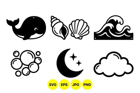 Cute Ocean Sea Life Icons: Graphics & Illustrations for Content Publishers