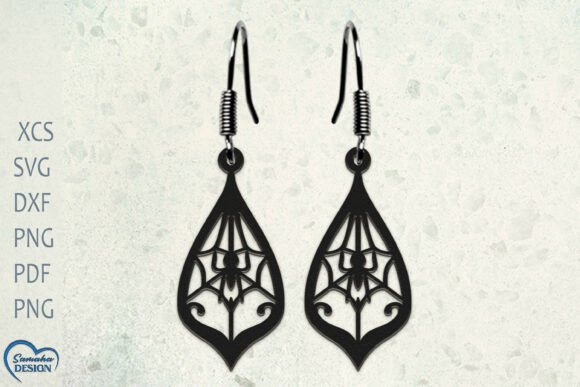 Halloween Spider Web Laser Cut Earrings