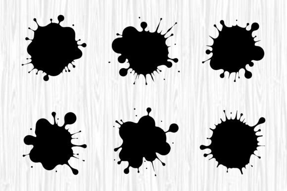 Ink Splatter Silhouette: Graphics for Crafts