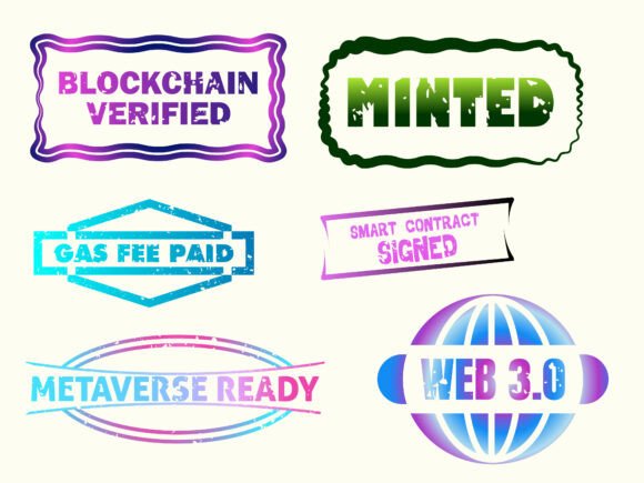 Modern Digital Stamps Seals: Graphics & Illustrations for Crafters