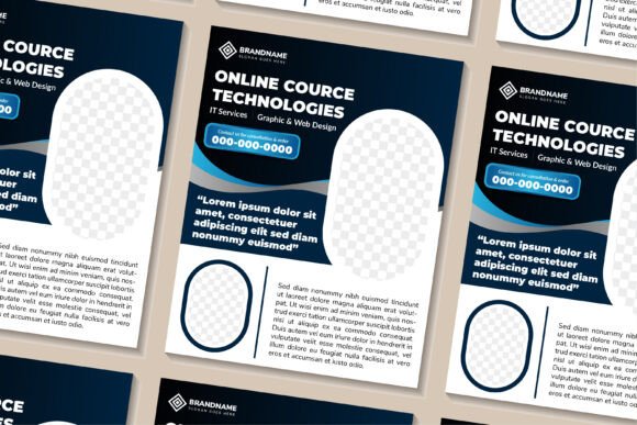Online Course Vertical Flyer: Graphics and Print Templates