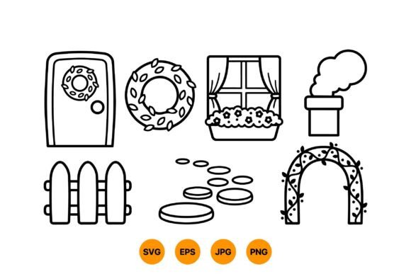 Spring Garden Clipart Collection: Minimalist Graphics & Illustrations