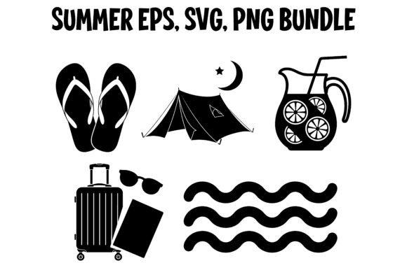 Summer VECTOR: Minimalist Tropical Line Art for Real Embroidery